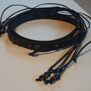 Coldwater Creek Black Leather Belt S/M